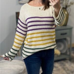 303 Striped Crew Neck Sweater